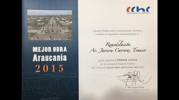 Reconocimiento Mejor Obra Araucanía 2015