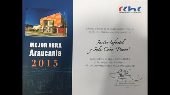 Reconocimiento Mejor Obra Araucanía 2015
